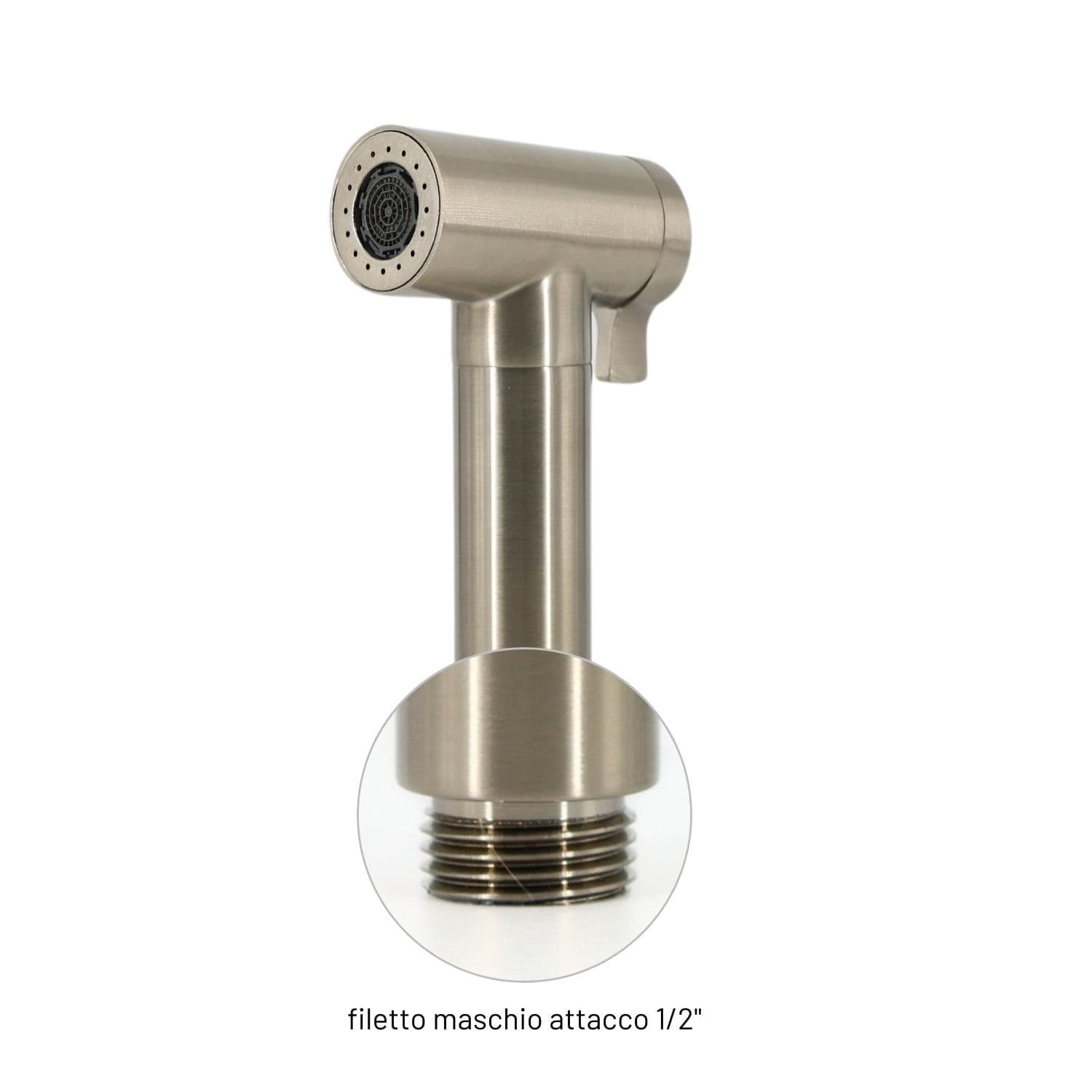Idroscopino Wc Doccetta Ottone Portatile ShutOff Monogetto Con Leva Ogomondo Kit - 78