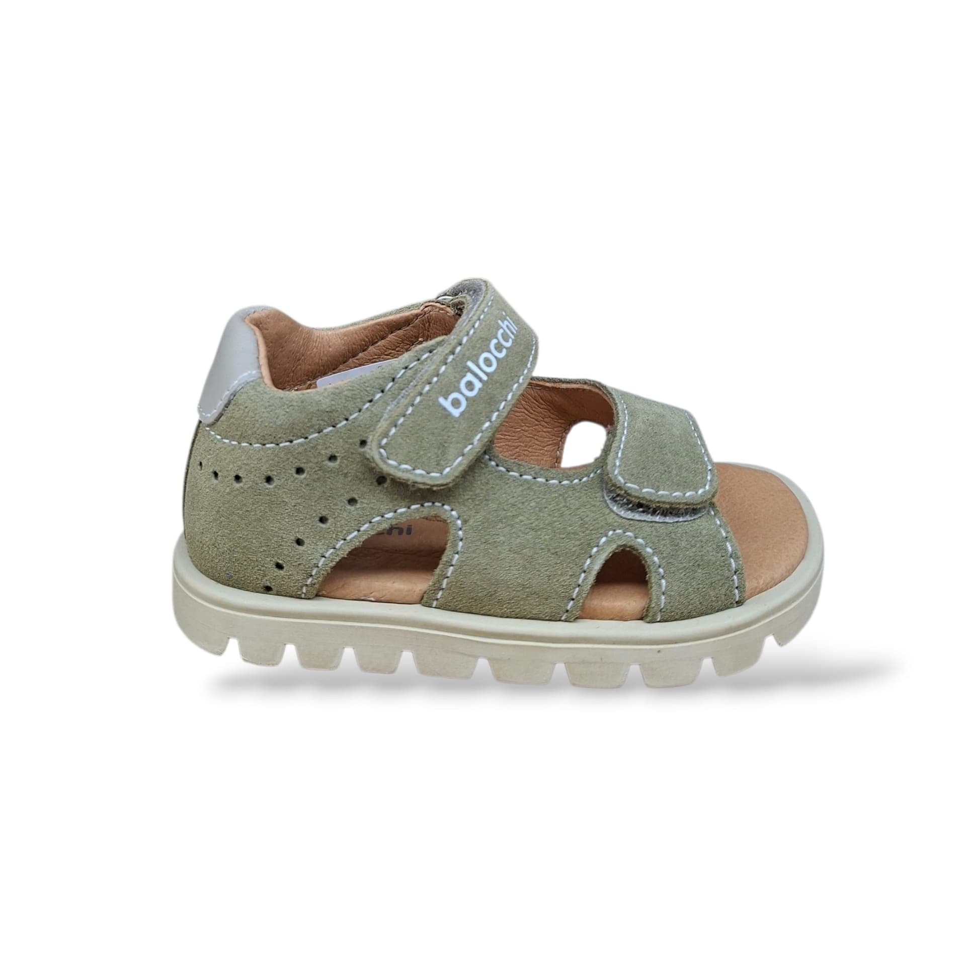 Sandali Tallonati Primi Passi Balocchi Bart 163514 Kaki – Pelle Velcro Bambini - 6