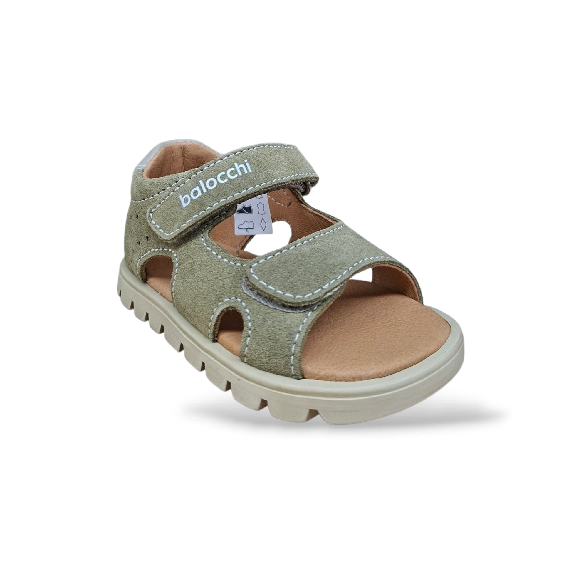 Sandali Tallonati Primi Passi Balocchi Bart 163514 Kaki – Pelle Velcro Bambini - 2