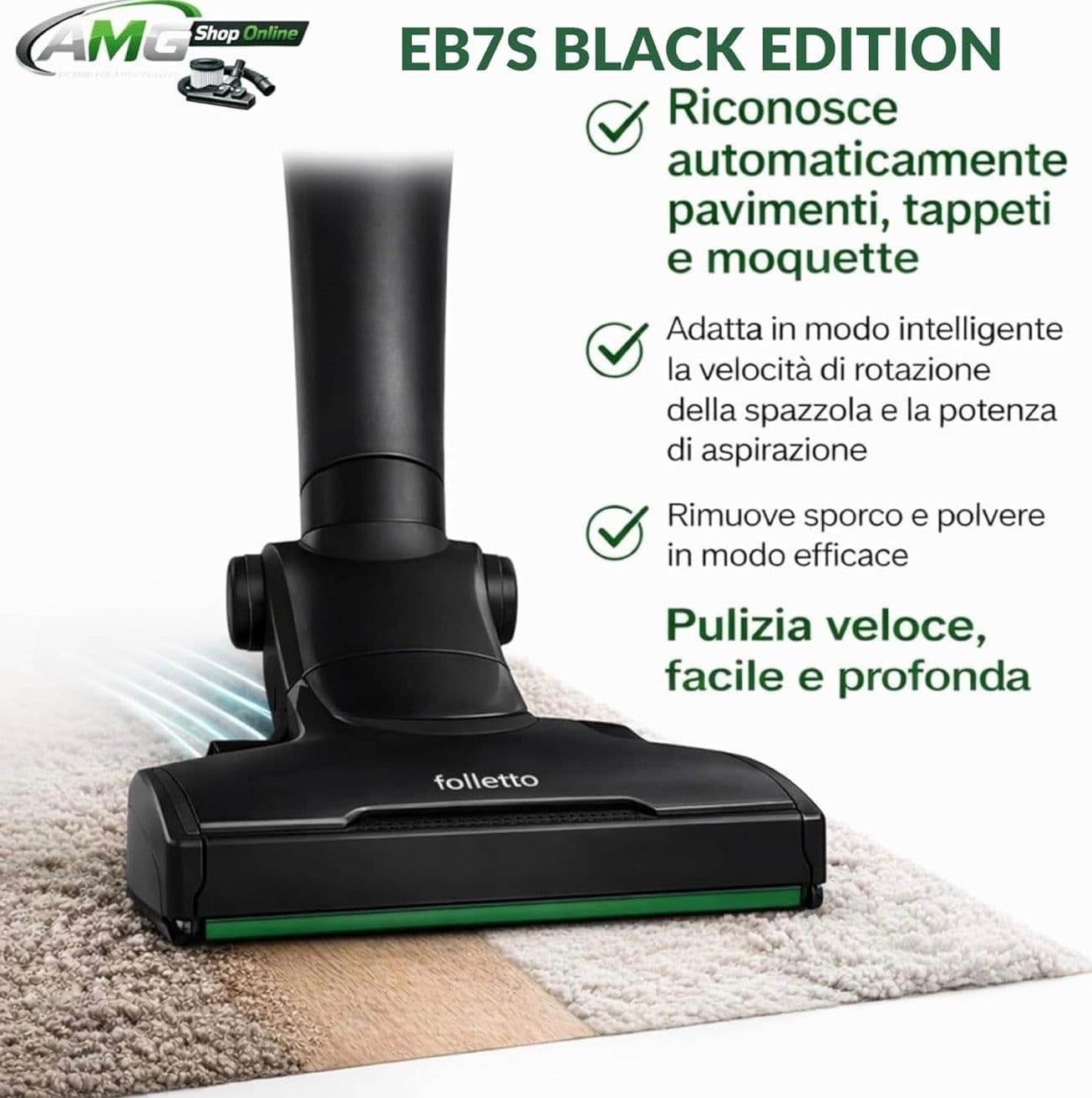 Aspirapolvere Senza Fili Folletto VK7s Bianco con EB7s + HD7s + SP7s + PB7s + 2 Batterie e 1 Caricatore + 6 Sacchetti con Dovina ORIGINALI + Borsa Accessori con Vari Tubi - 3