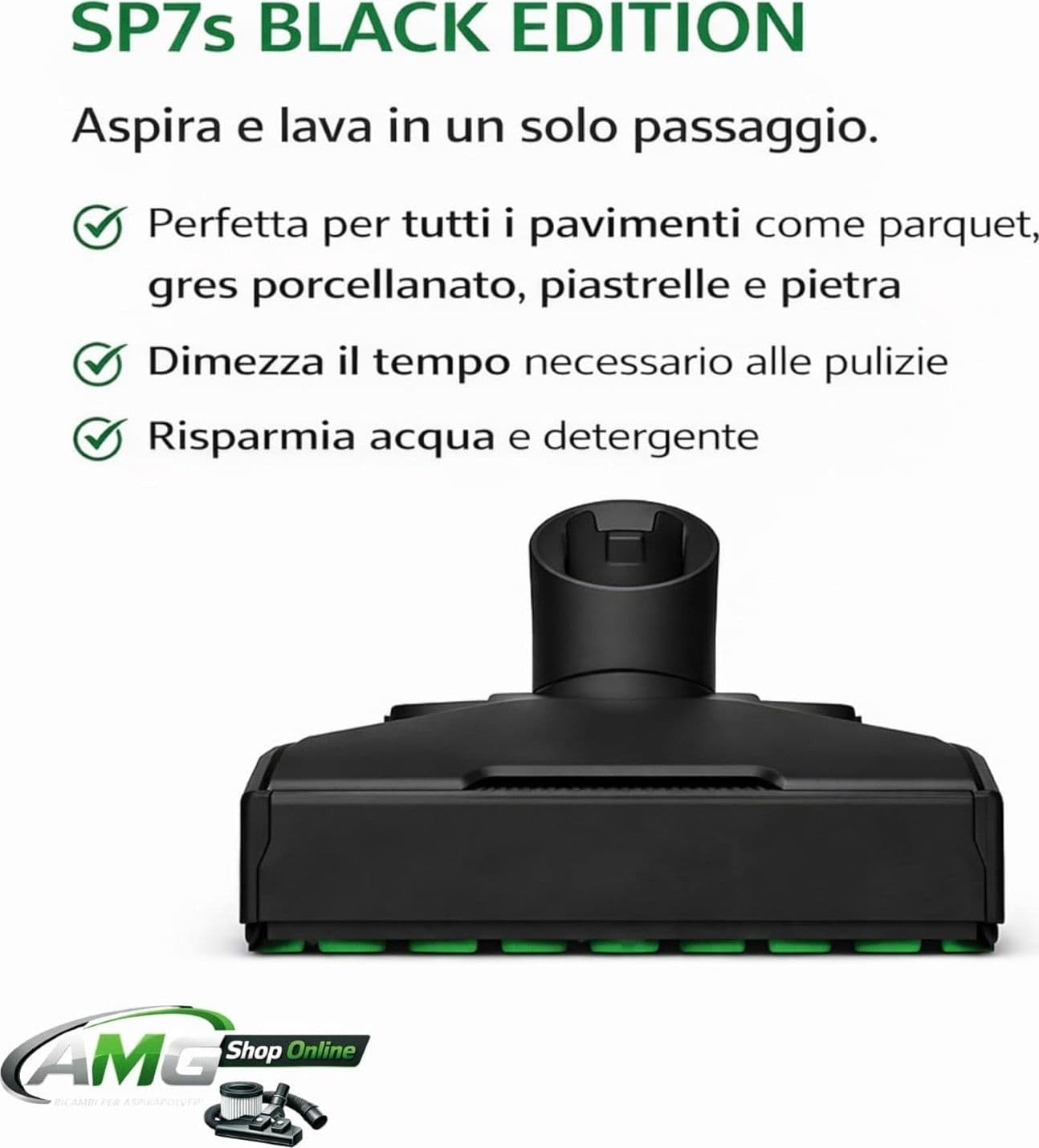 Aspirapolvere Senza Fili Folletto VK7s Bianco con EB7s + HD7s + SP7s + PB7s + 2 Batterie e 1 Caricatore + 6 Sacchetti con Dovina ORIGINALI + Borsa Accessori con Vari Tubi - 6