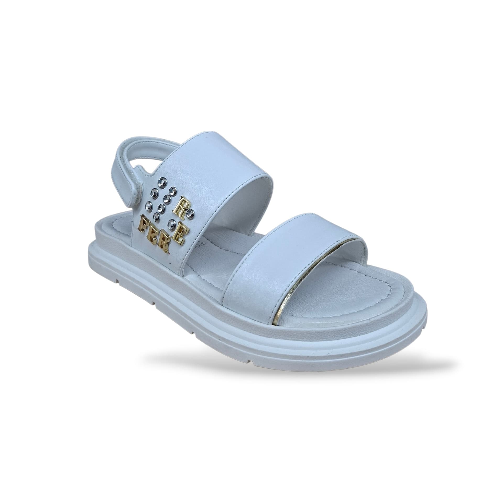 Sandali Ferrè Pamy FB-530 Bianco Bambine e Ragazze – Pelle Velcro Primavera Estate - 2