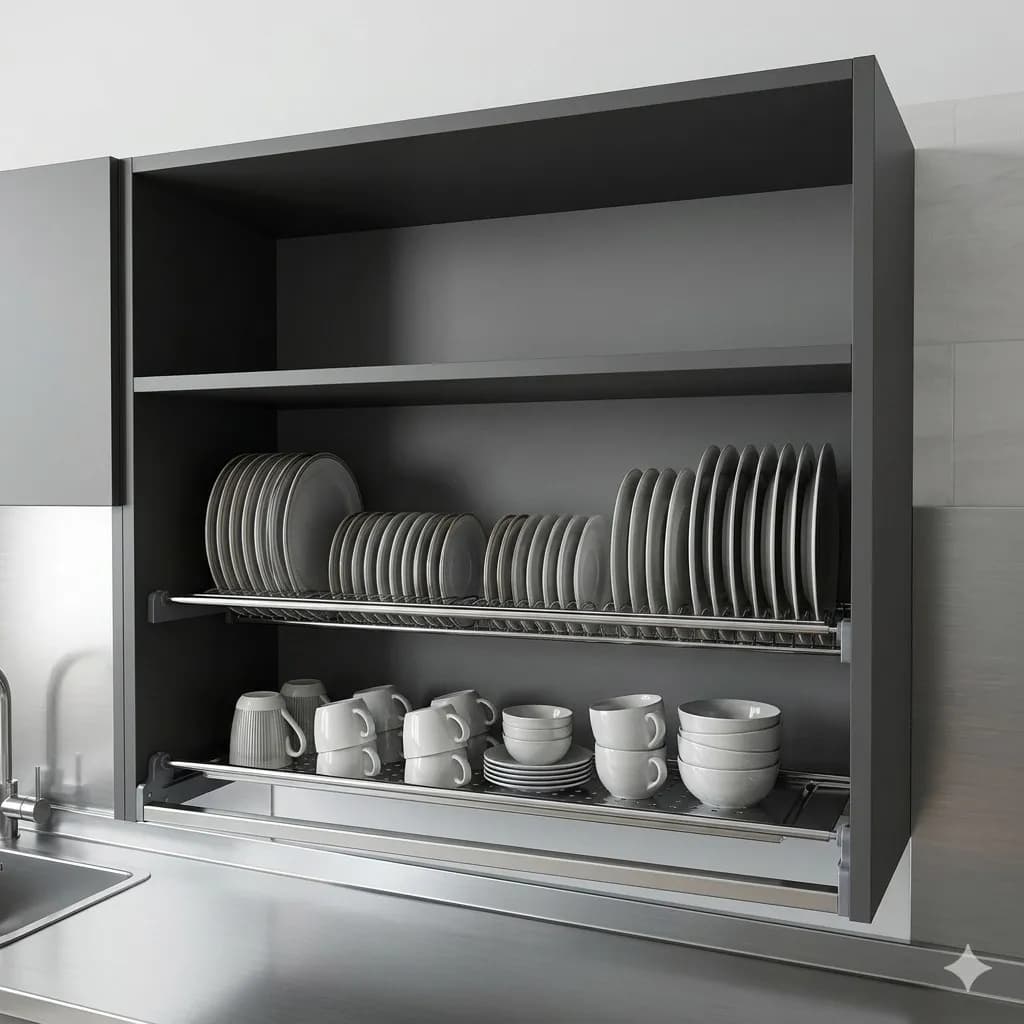 Scolapiatti da Incasso con Telaio in Acciaio Inox di Varie Misure - 2