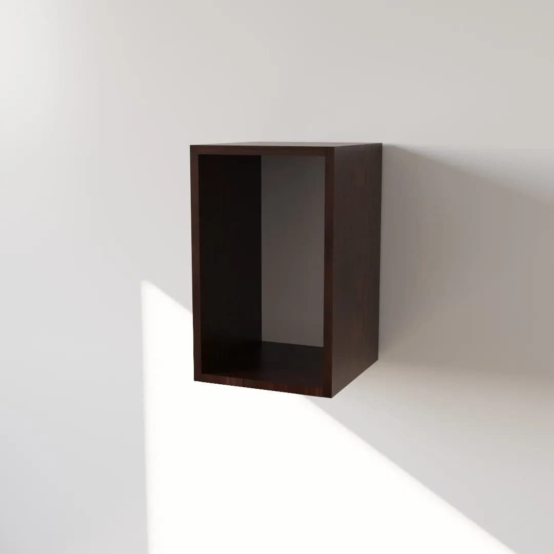 Pensile in Legno Nobilitato di Colore Wenge con un Anta altezza 48 cm - 7