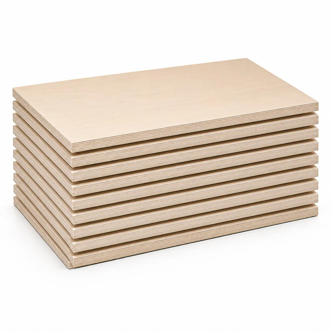 10 Fogli Compensato di Pioppo Sp. 12 mm – Pannelli in Legno per Taglio Laser, Pirografia, Incisione, Modellismo e Fai - 1