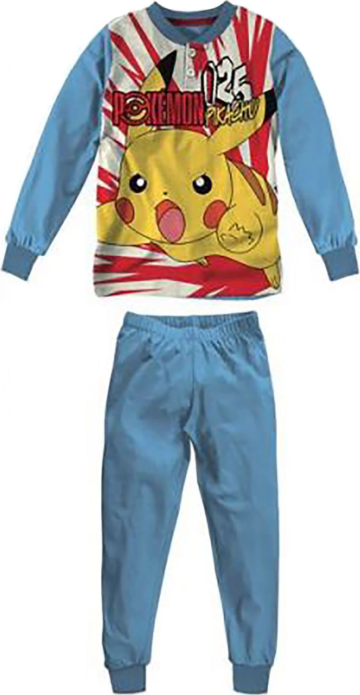 Pigiama Pokemon interno felpato da 3 a 10 anni Inverno