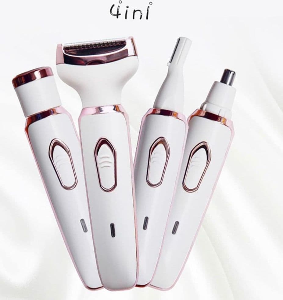 SET RASOIO ELETTRICO DA DONNA PER CORPO VISO NASO INDOLORE RICARICABILE PORTATILE 4IN1 - 2