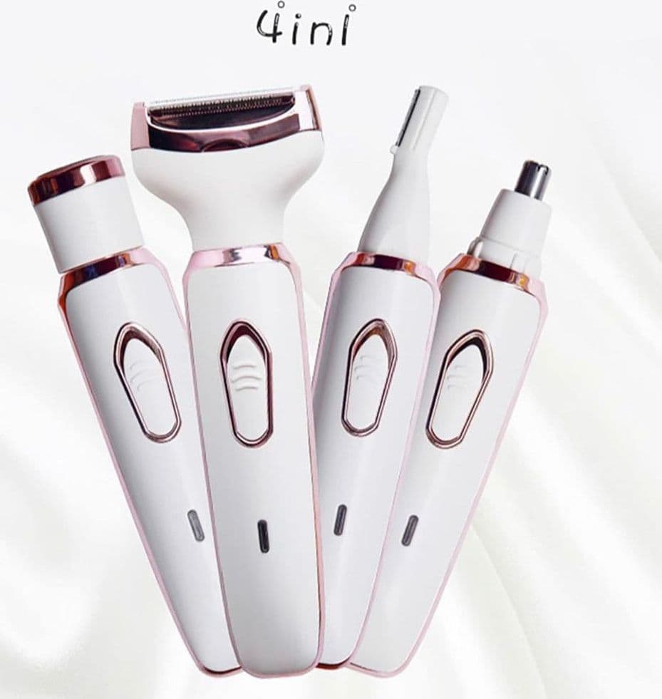 SET RASOIO ELETTRICO DA DONNA PER CORPO VISO NASO INDOLORE RICARICABILE PORTATILE 4IN1 - 2
