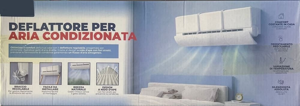 DEFLETTORE UNIVERSALE ARIA CONDIZIONATA ALLUNGABILE REGOLABILE CLIMATIZZATORE CASA UFFICIO - 3