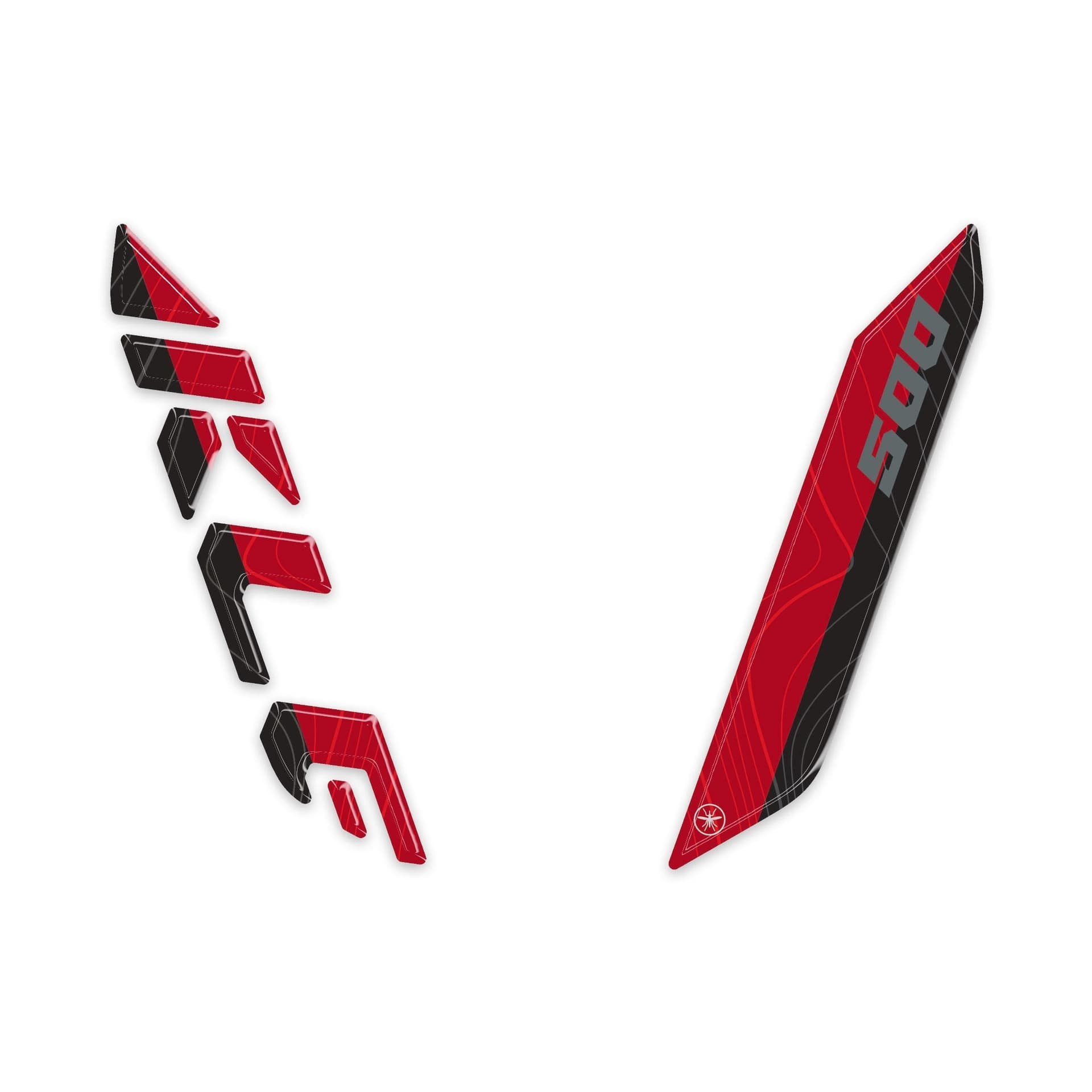 Adesivo 3D Protezione Muso Frontale moto compatibile con Kawasaki KLE500 - 2