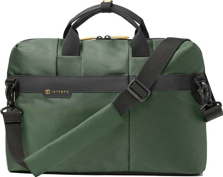 Borsa Office Bag Job slim dim.43x33x10cm tessuto tecnico verde INTEMPO - 2