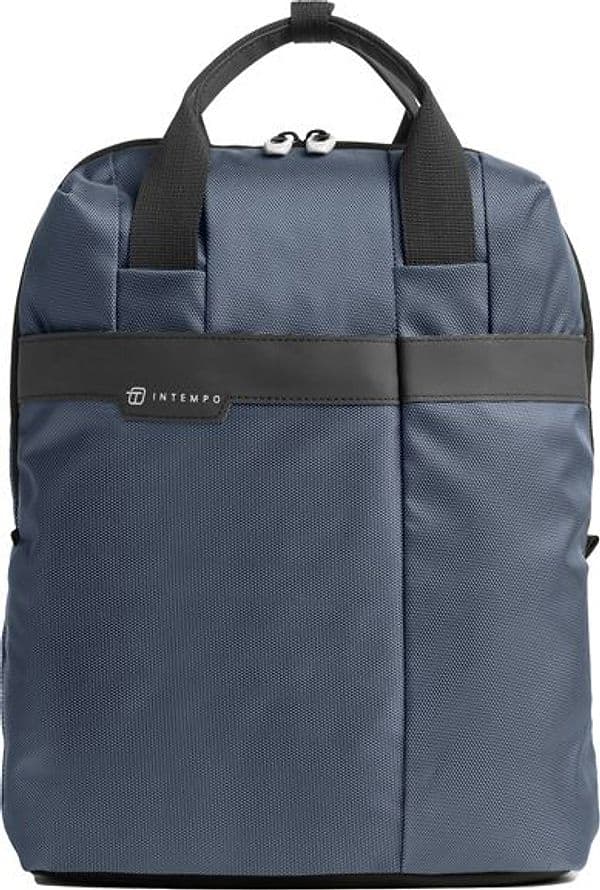 Zaino Job dim. 31x45x15cm tessuto tecnico blu INTEMPO - 2
