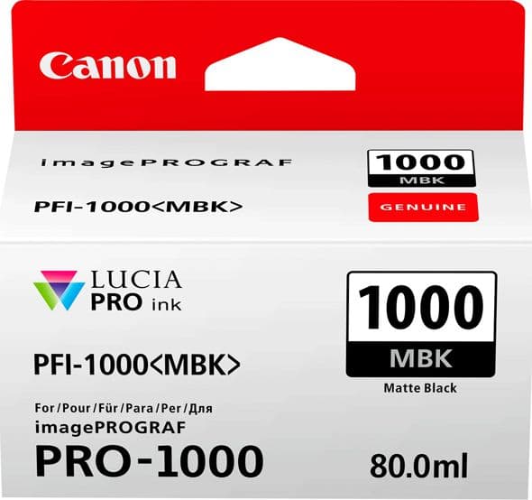 CARTUCCIA NERA MATTE PER CANON PFI-1000