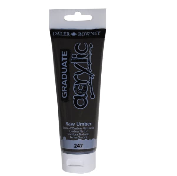 Colore acrilico fine Graduate tubo 120 ml terra d'ombra naturale Daler Rowney - 2
