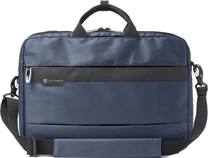 Borsa Office Bag Job dim.44x34x12cm tessuto tecnico blu INTEMPO – In Tempo