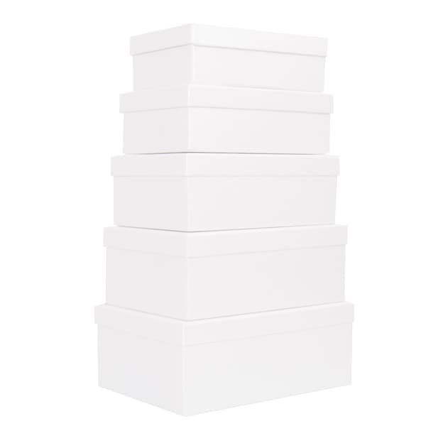 Set 5 scatole regalo in cartone fantasia Pearl
