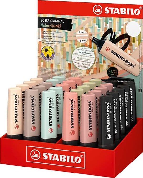 Expo 30 evidenziatori NatureColors Boss Original colori assortiti Stabilo