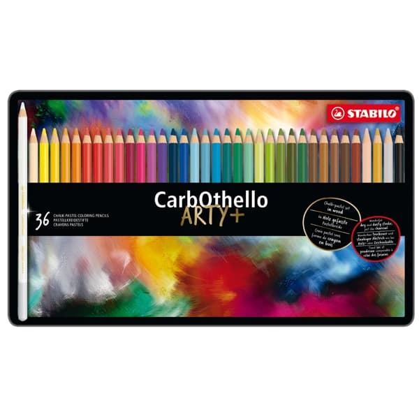 Astuccio metallo 36 CarbOthello colori assortiti Stabilo - 2