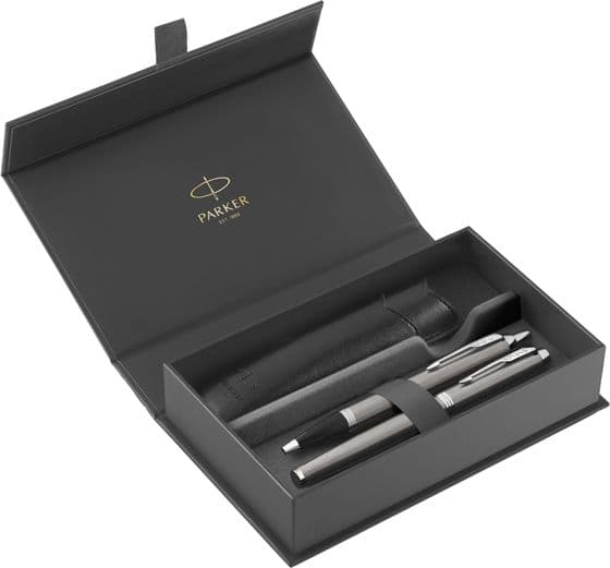 Gift Set sfera M + stilografica M IM Stainless Steel Edition CT Parker