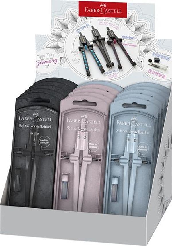 Expo 15 compassi quick Stream colori assortiti Faber Castell – Faber-castell