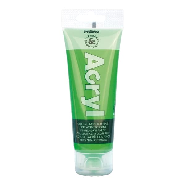 COLORE ACRILICO FINE tubo da 75ml VERDE FLUO - 2