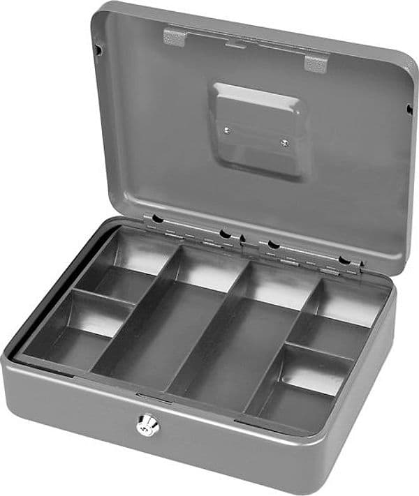 CASSETTA PORTAVALORI SECUR 37X28X9CM GRIGIO CHIARO – Metalplus