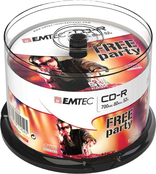 CD-R EMTEC 80MIN/700MB 52x SPINDLE (50pz