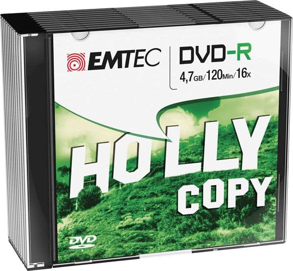 DVD-R EMTEC 4,7GB 16X SLIM CASE (kit 10pz