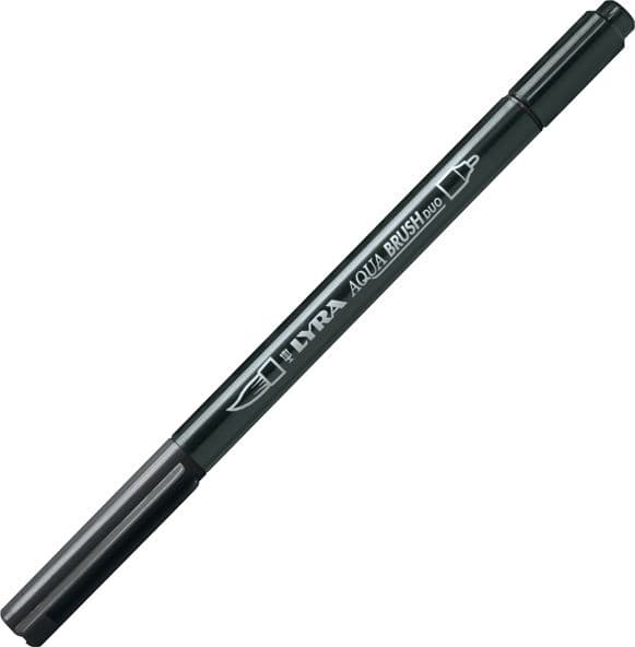 Pennarello a 2 punte AQUA BRUSH DUO nero LYRA