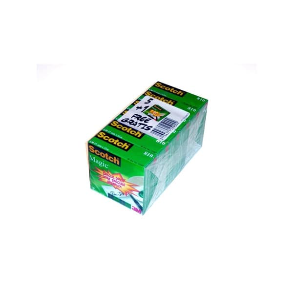 Promo pack 5+1 nastro adesivo ScotchÂ® Magic 810 19mmx33mt permanente - 2
