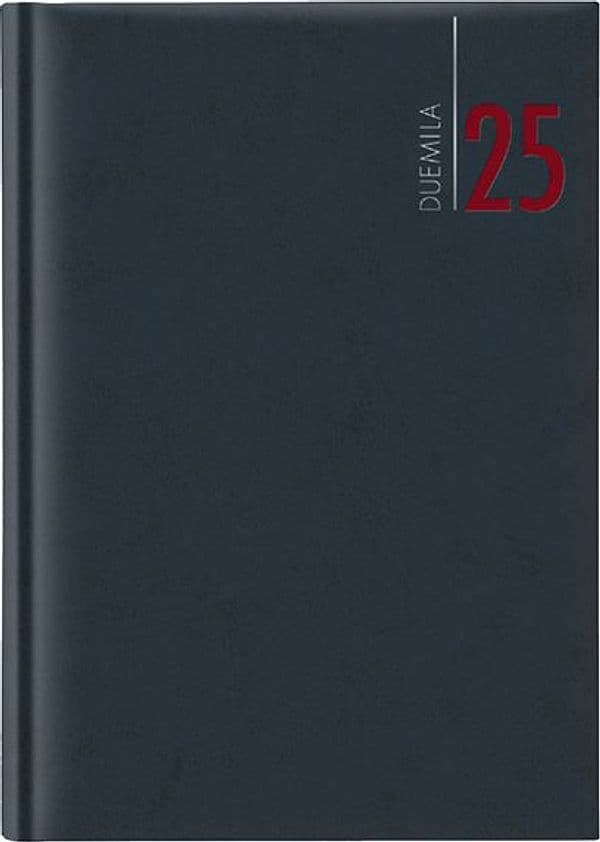 Agenda settimanale 2026 dim.17x24cm cop. in carta imbottita blu - 2