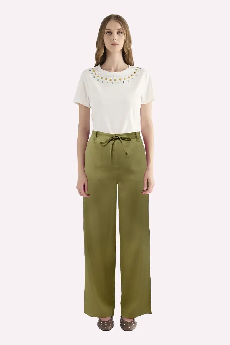 Pantaloni in viscosa Fresh Days | VERDISSIMA Isla - 4