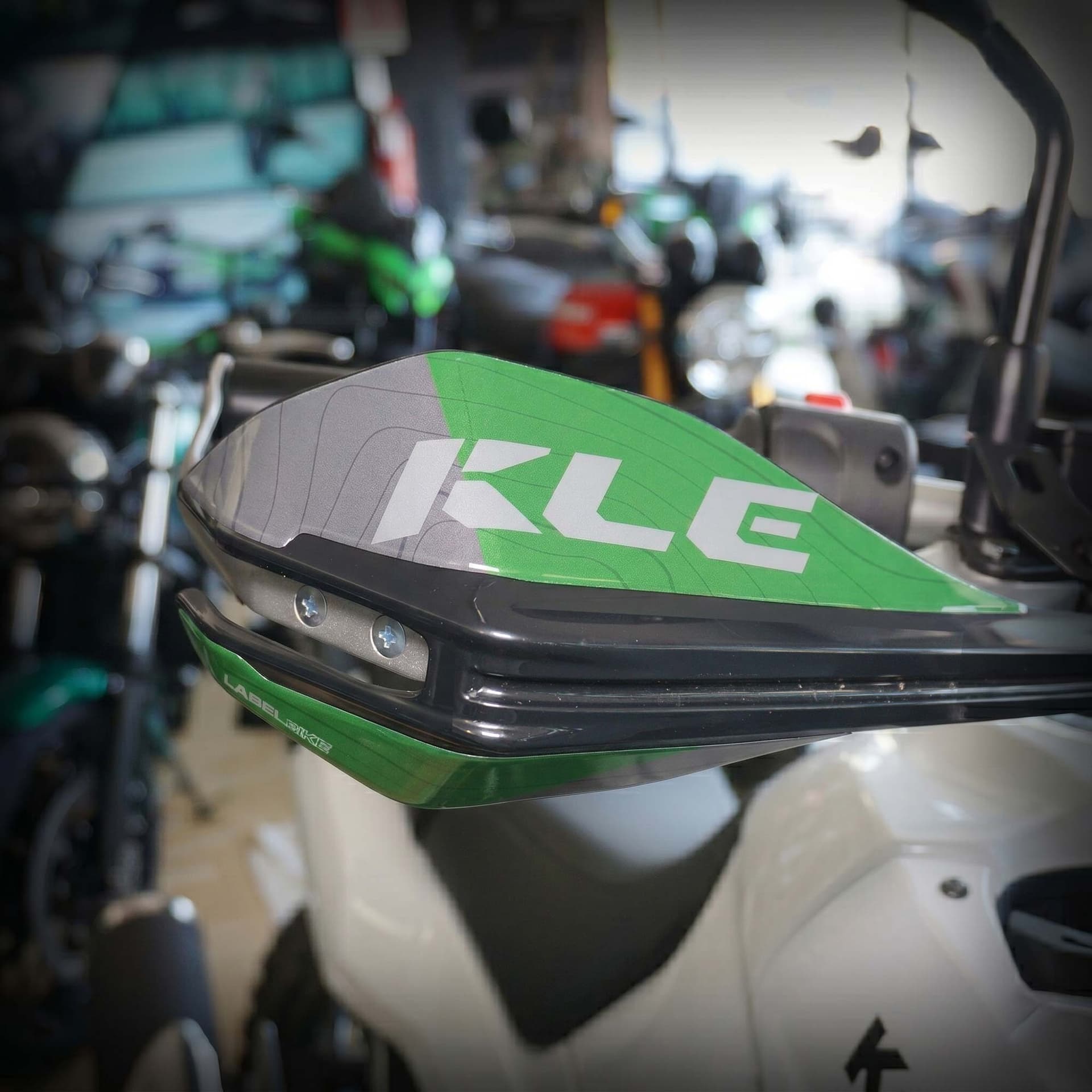 Adesivi 3D Protezioni Paramani moto compatibili con Kawasaki KLE500 2026 - 14