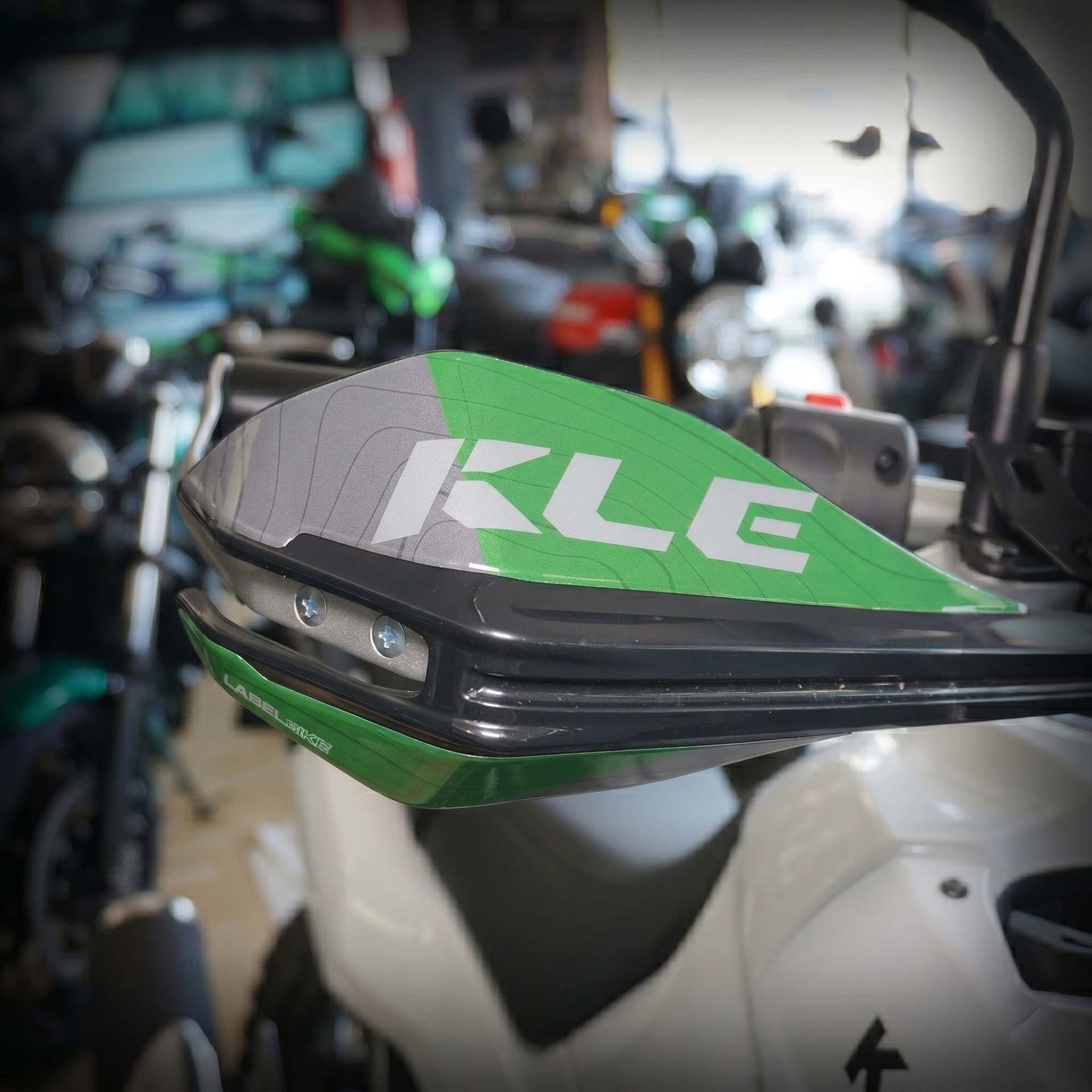 Adesivi 3D Protezioni Paramani moto compatibili con Kawasaki KLE500 2026 - 7