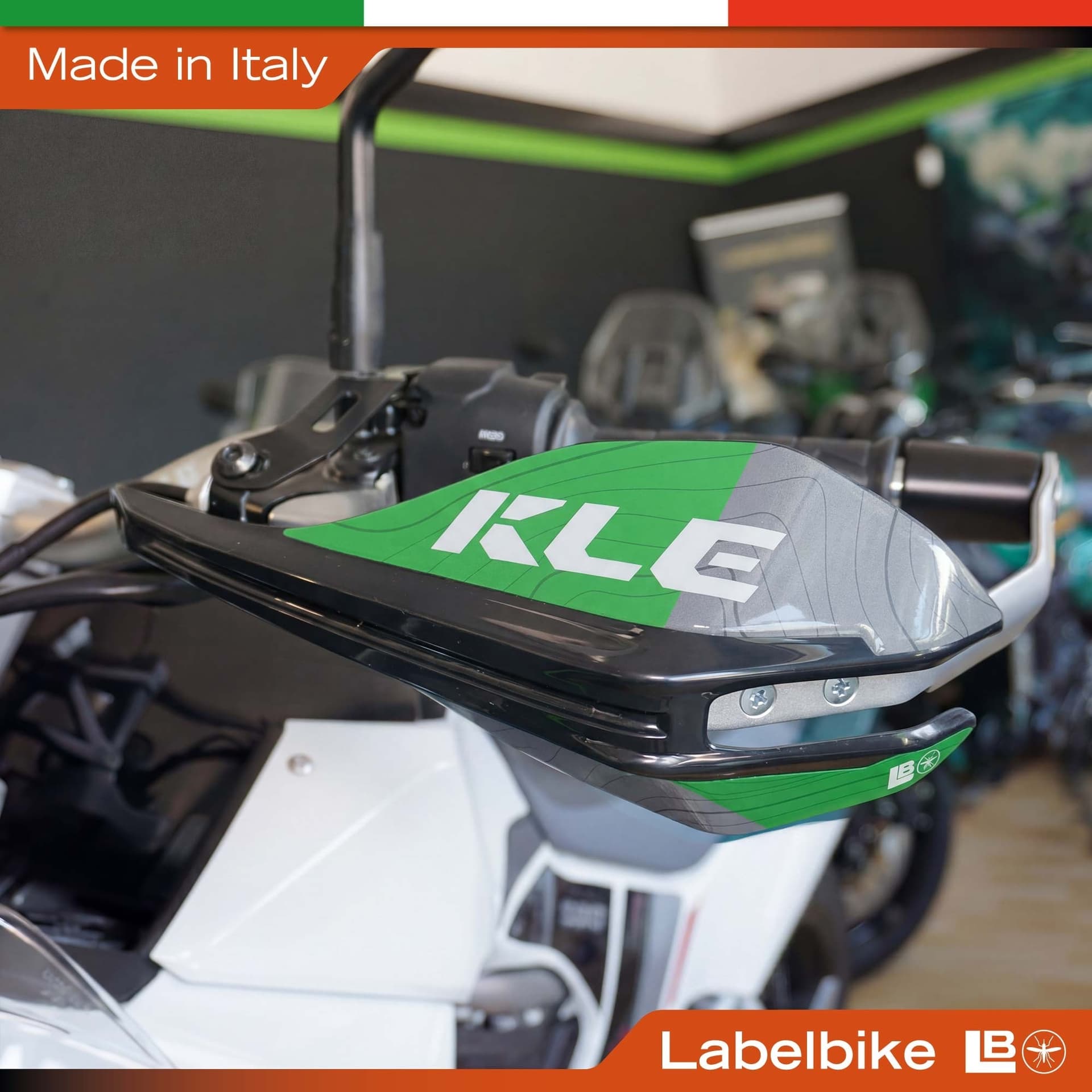 Adesivi 3D Protezioni Paramani moto compatibili con Kawasaki KLE500 2026 - 9