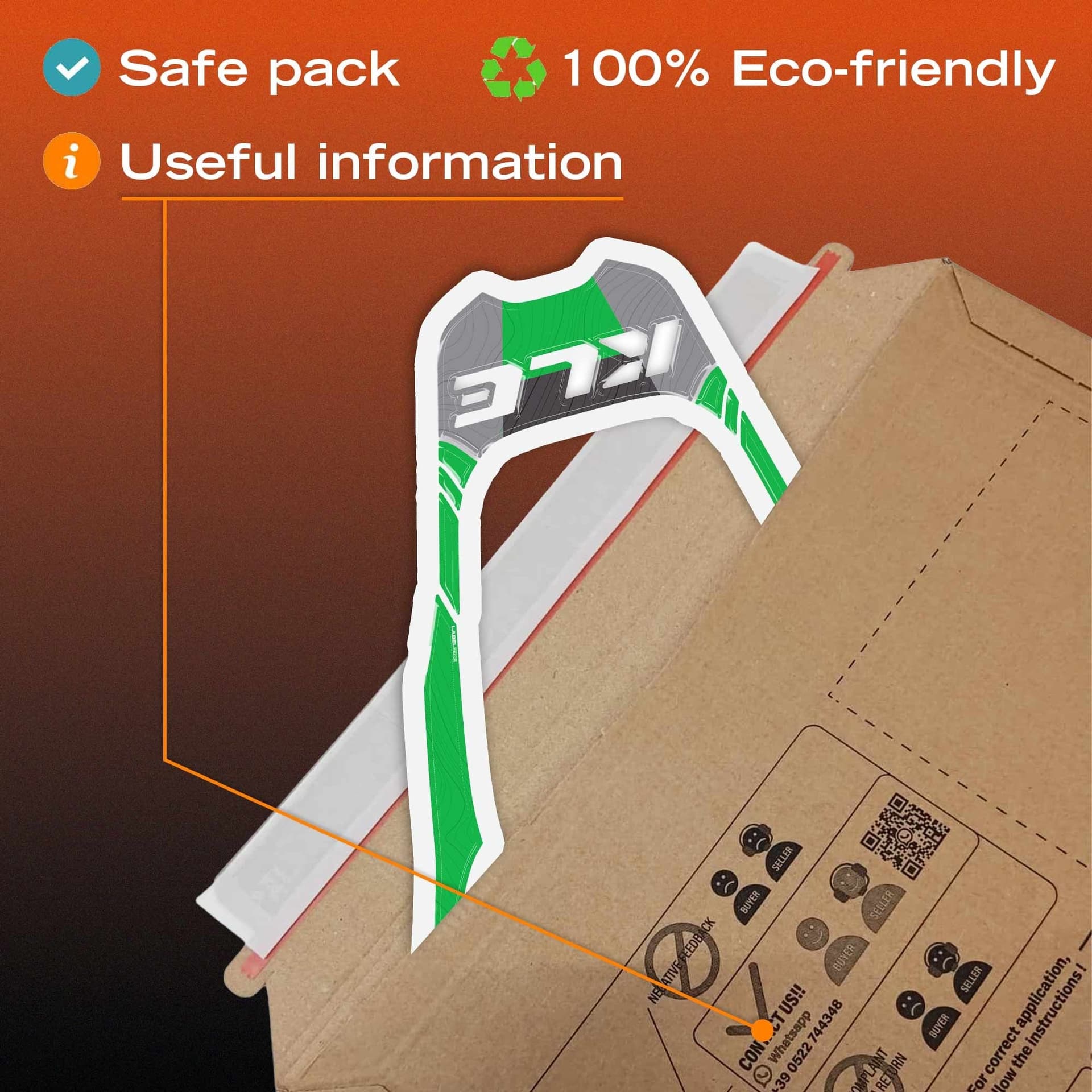 Adesivo 3D Protezione Codino moto compatibile con Kawasaki KLE500 2026 - 13