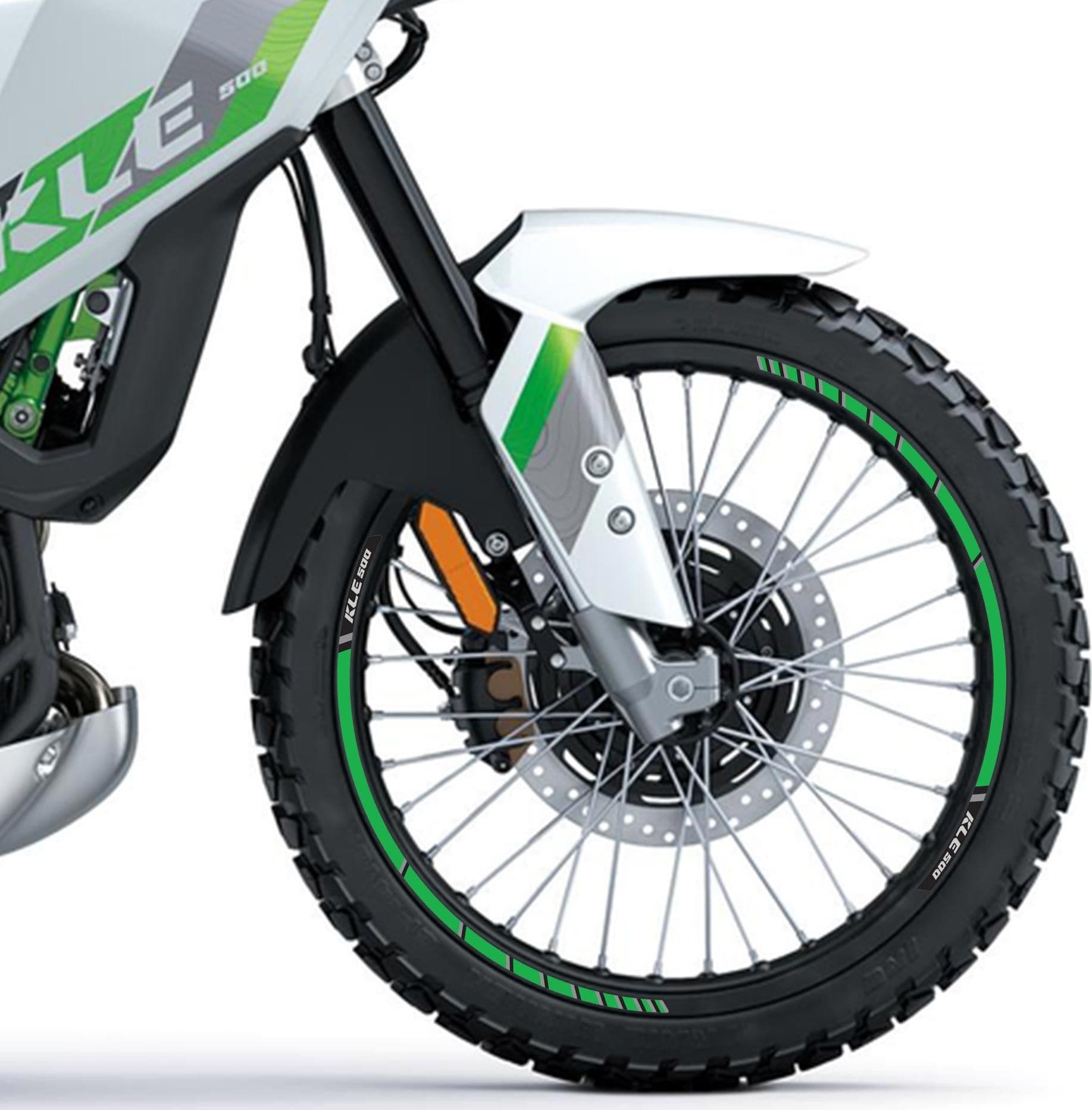 Strisce Adesive per Ruote Moto Cerchi compatibili con Kawasaki KLE500 2026 - 5