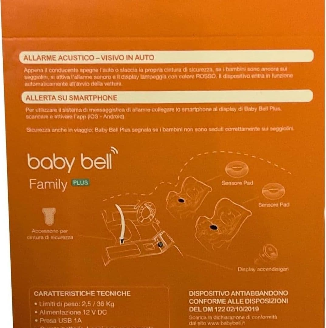 Dispositivo antiabbandono Baby Bell kit per due seggiolini Family PLUS universal - 12
