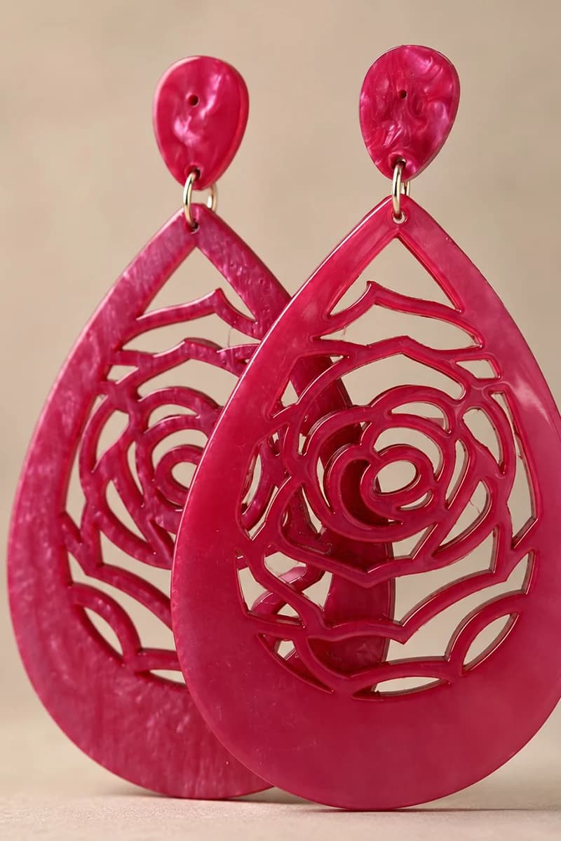 Orecchini pendenti Blue Rose - 3