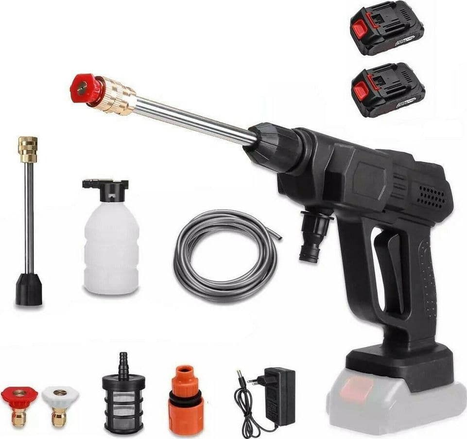 IDROPULITRICE A DOPPIA BATTERIA 26V ALTA PRESSIONE PORTATILE LAVAGGIO AUTO 96532 - 4