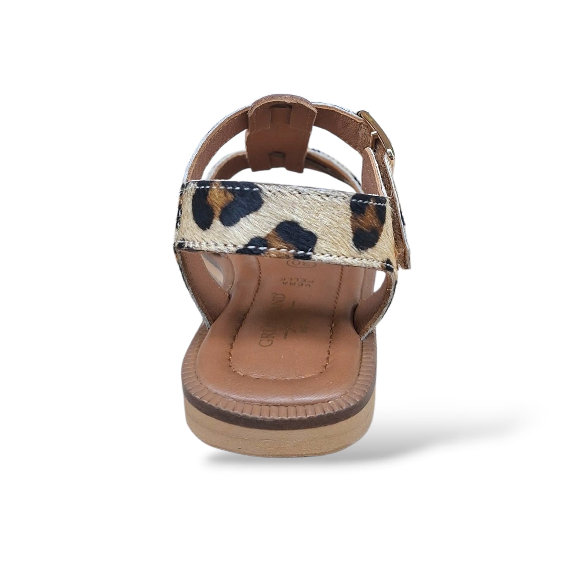 Sandalo Bambine e Ragazze Grunland Junior Inda 1981 Beige-Multi – Pelle con Velcro - 3