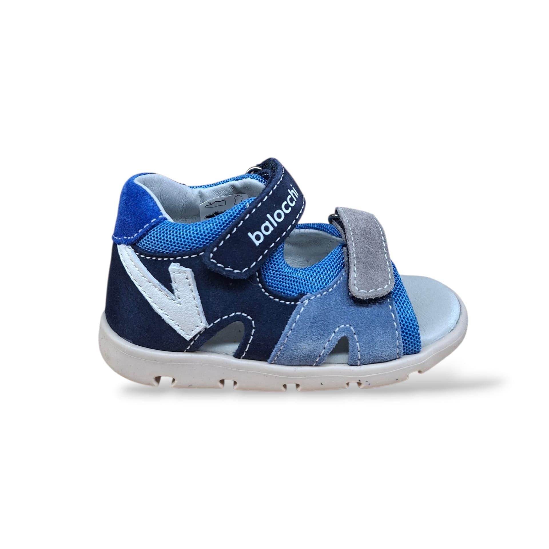 Sandali Tallonati Primi Passi Balocchi Bart 163171 Blue-Azzurro – Pelle Velcro Bambini - 6