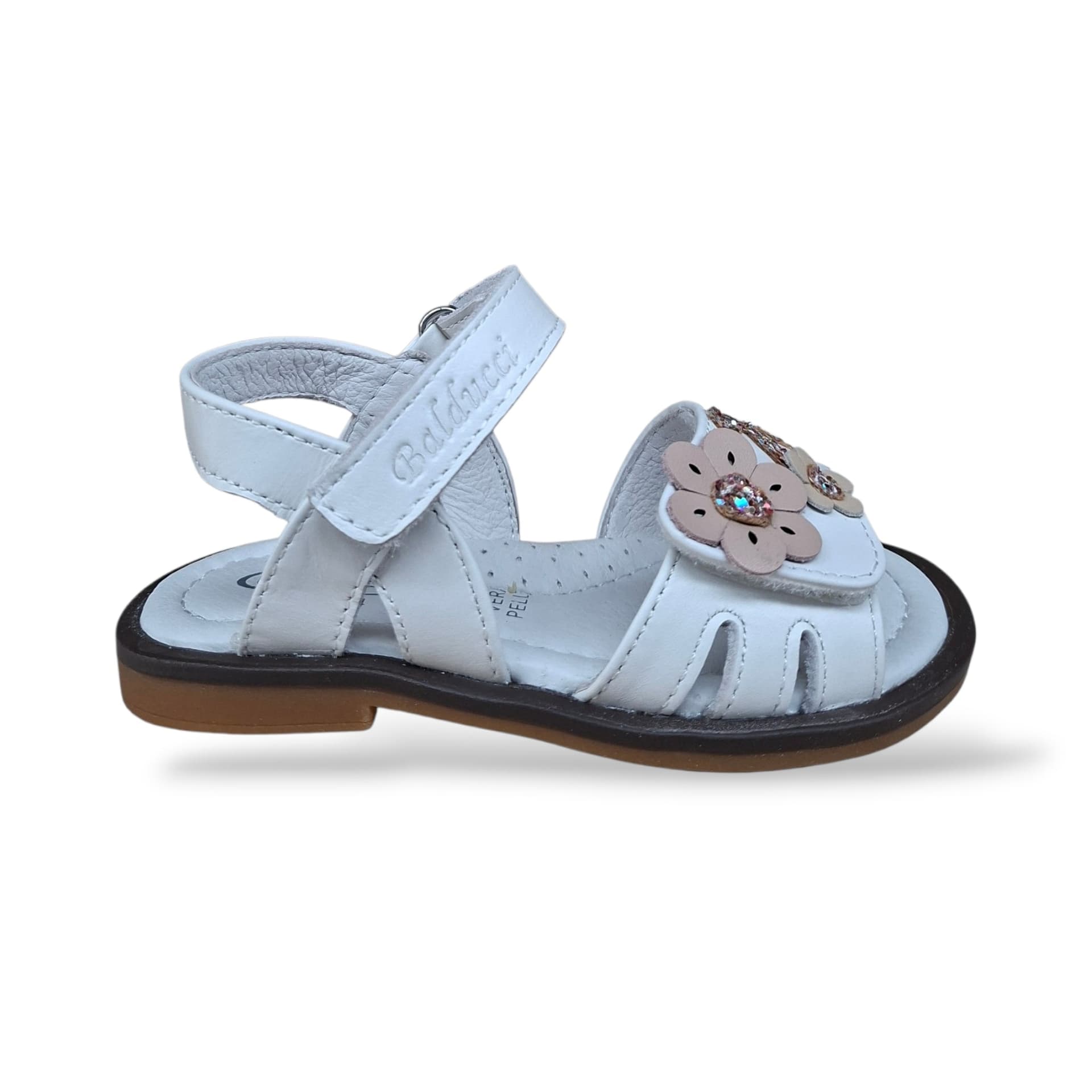Sandali Balducci Gullit GULL1822 Bianco-Cipria Bambine – Pelle Velcro Cerimonia Made in Italy - 6