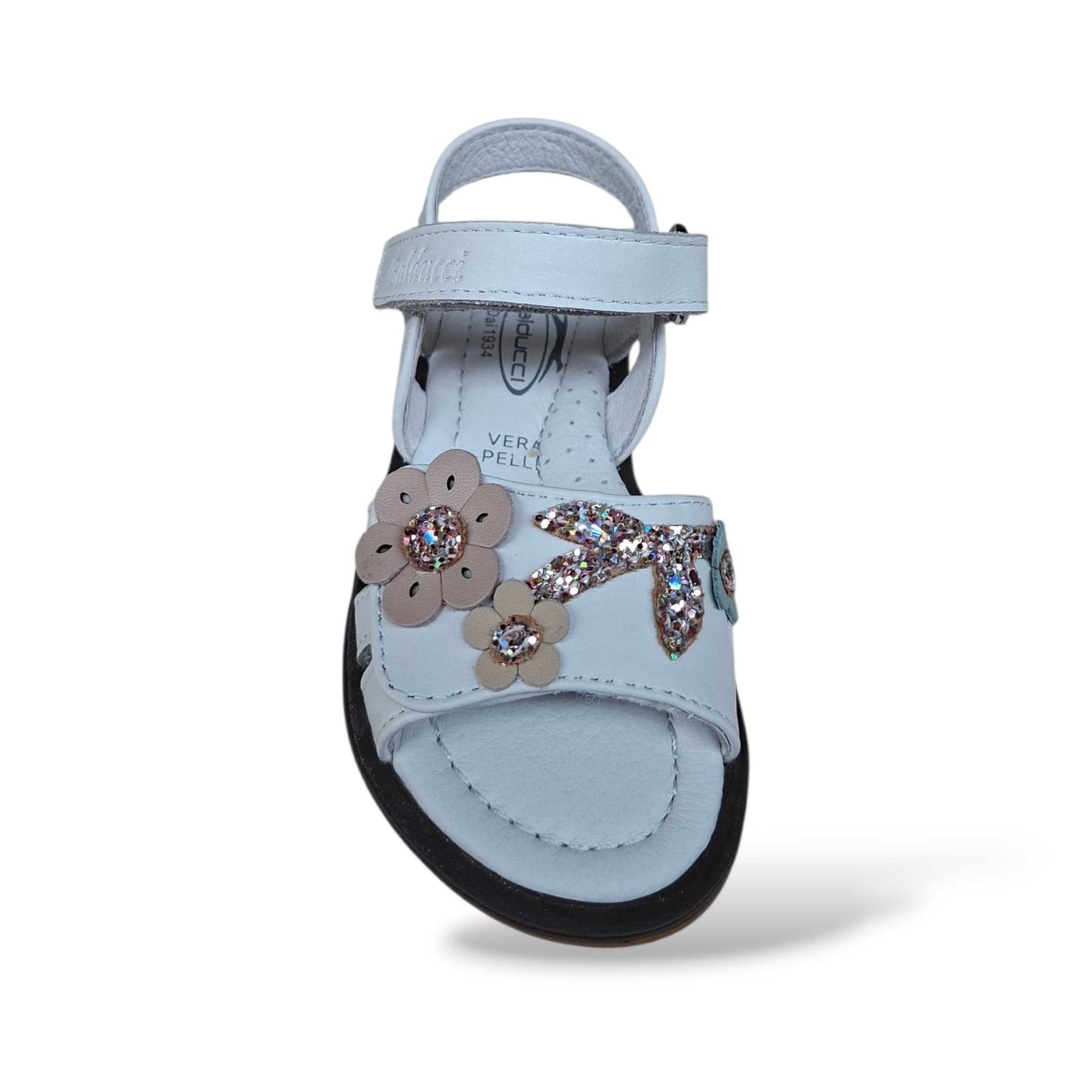Sandali Balducci Gullit GULL1822 Bianco-Cipria Bambine – Pelle Velcro Cerimonia Made in Italy - 4