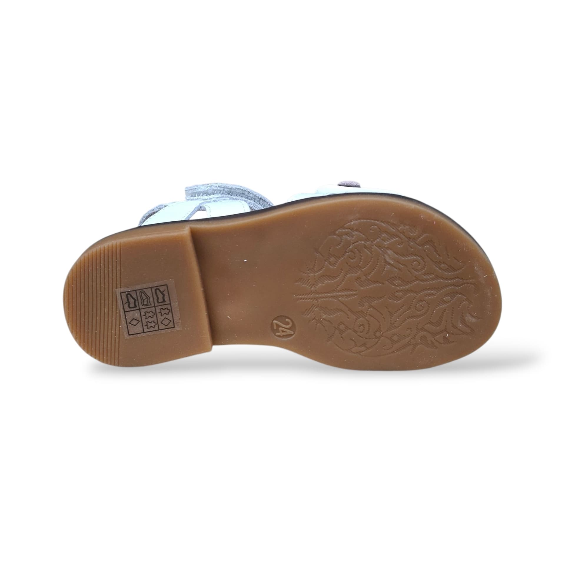 Sandali Balducci Gullit GULL1822 Bianco-Cipria Bambine – Pelle Velcro Cerimonia Made in Italy - 5