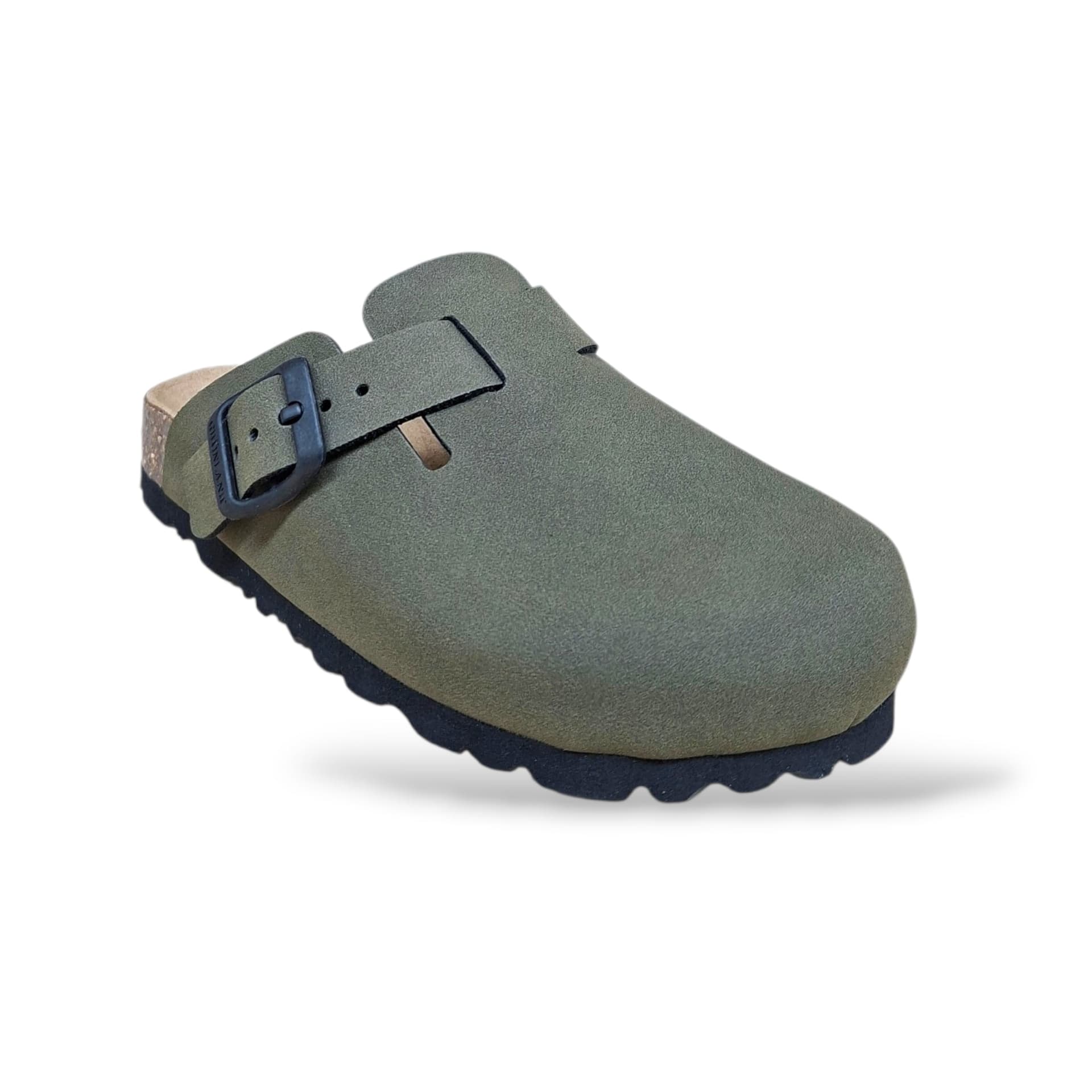 Ciabatta Bio Sughero Bambini e Ragazzi Grunland Junior Luce Oliva – Sottopiede Sughero EVA - 2