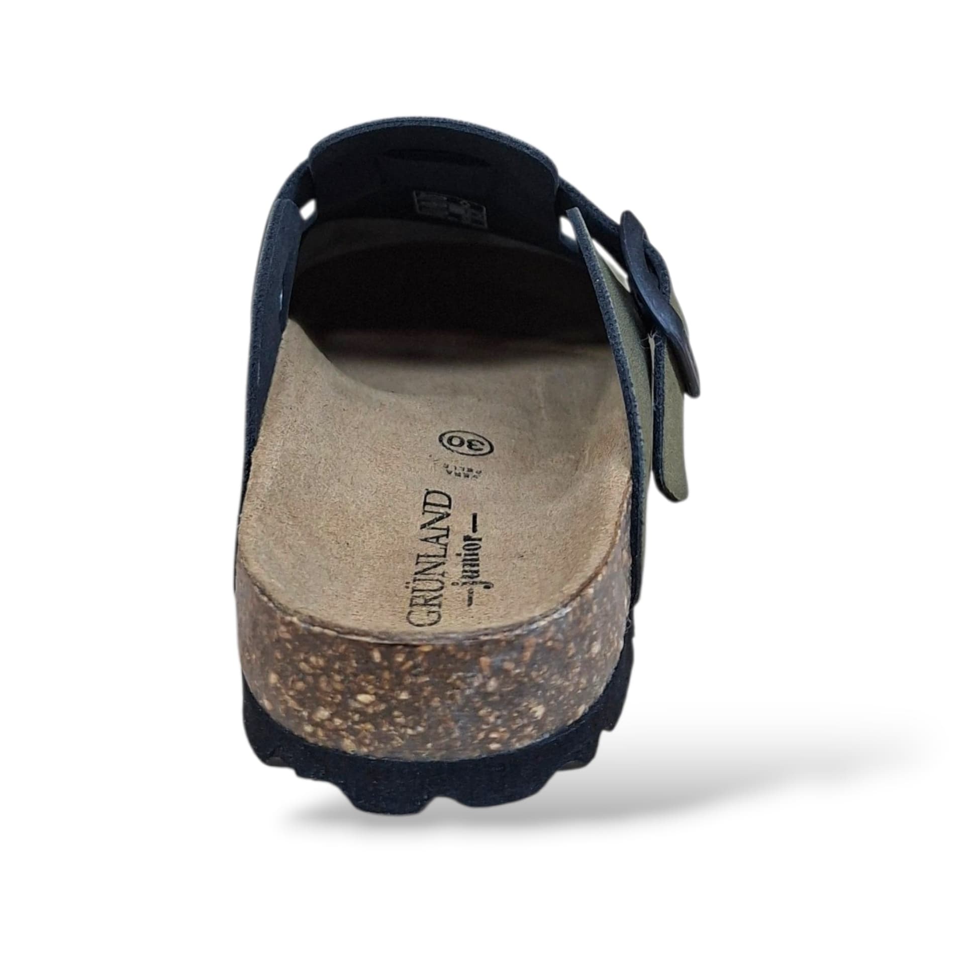 Ciabatta Bio Sughero Bambini e Ragazzi Grunland Junior Luce Oliva – Sottopiede Sughero EVA - 3