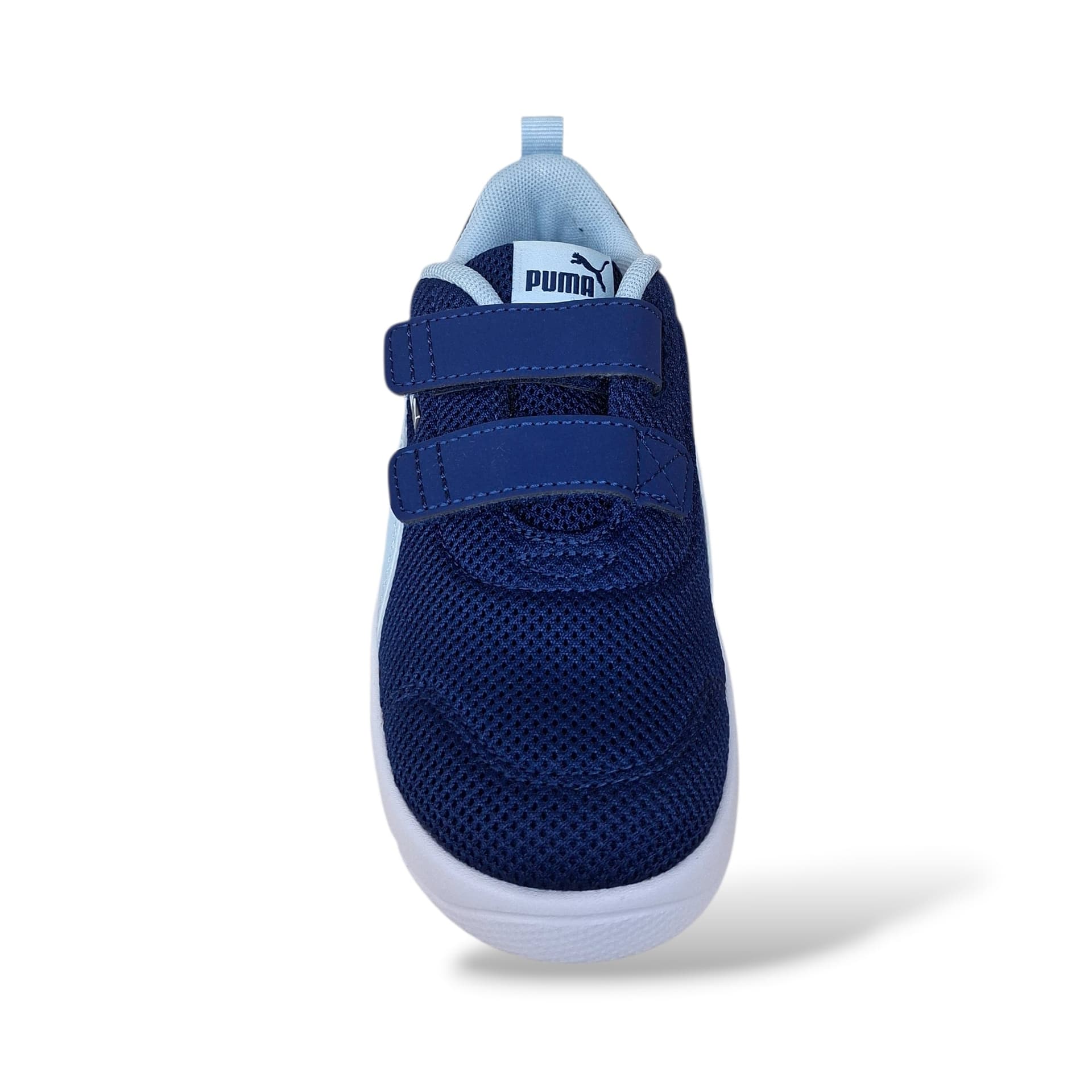 Scarpe sneakers Bambini e ragazzi PUMA courtflex V3 398086-398085 blue-celeste velcro - 4