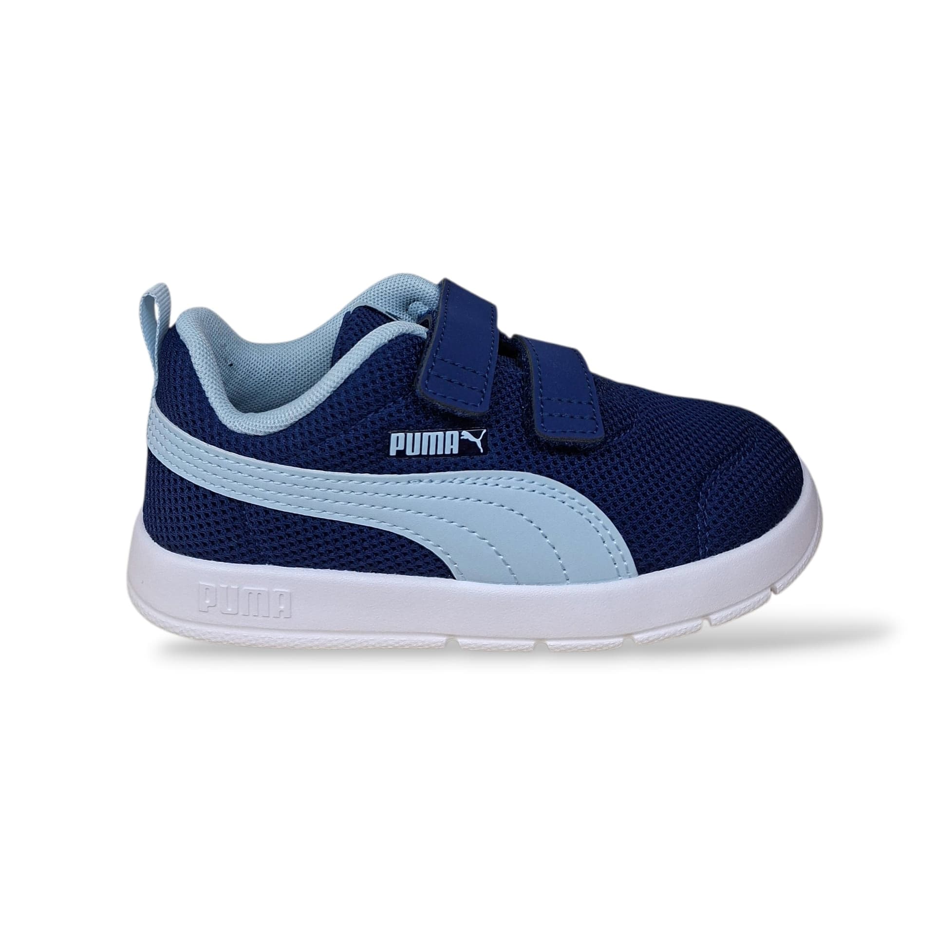 Scarpe sneakers Bambini e ragazzi PUMA courtflex V3 398086-398085 blue-celeste velcro - 6