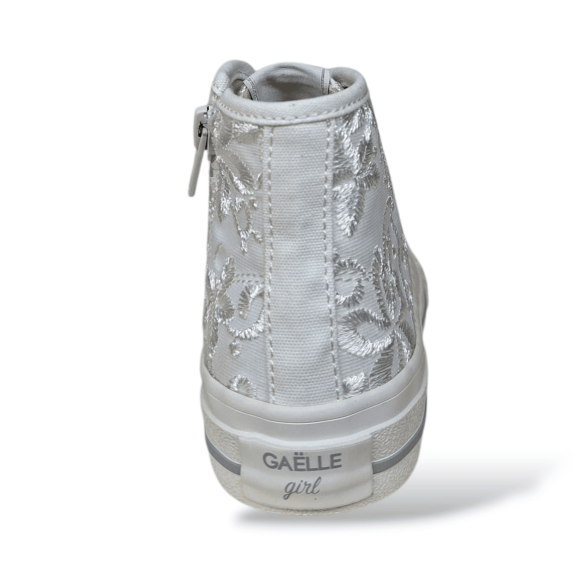 Sneakers Gaëlle Naomi GV015T Bianco – Bambina e Ragazza | Ricami Uncinetto e Zip - 3